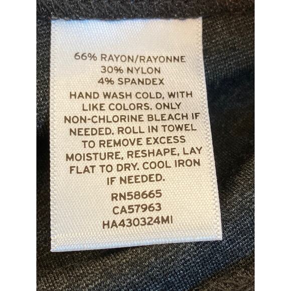 Halogen Stretch Flat Front Side Zip Crop Pants Sz Large in Charcoal Heather NWT - Picture 8 of 8